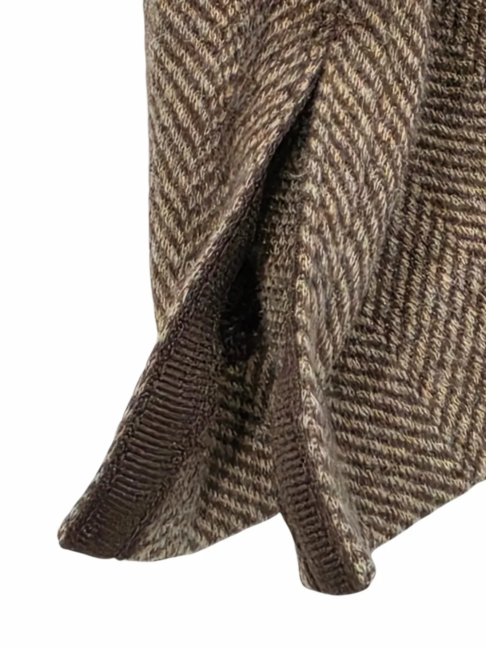 Polo Golf Ralph Lauren Men’s S Brown Herringbone Alpaca Blend 1/4 Zip